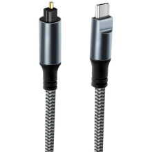 Braided USB C to Optical Audio Cable USB-C to Toslink Optical Cable Supports Digital Audio Output for Speakers Soundbar