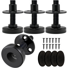 Pies Niveladores de Alta Resistencia 4 Pc - Capacidad de 1320 Lbs, Niveladores de Muebles Ajustables con Rosca de 3/8"-16 y Ajuste de Altura de 1"