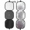 Two Sides Trifold Reflector Foldable Disc Hand Hold Gray/White Balance Card Light Diffuser 3in1 Focus Board 6