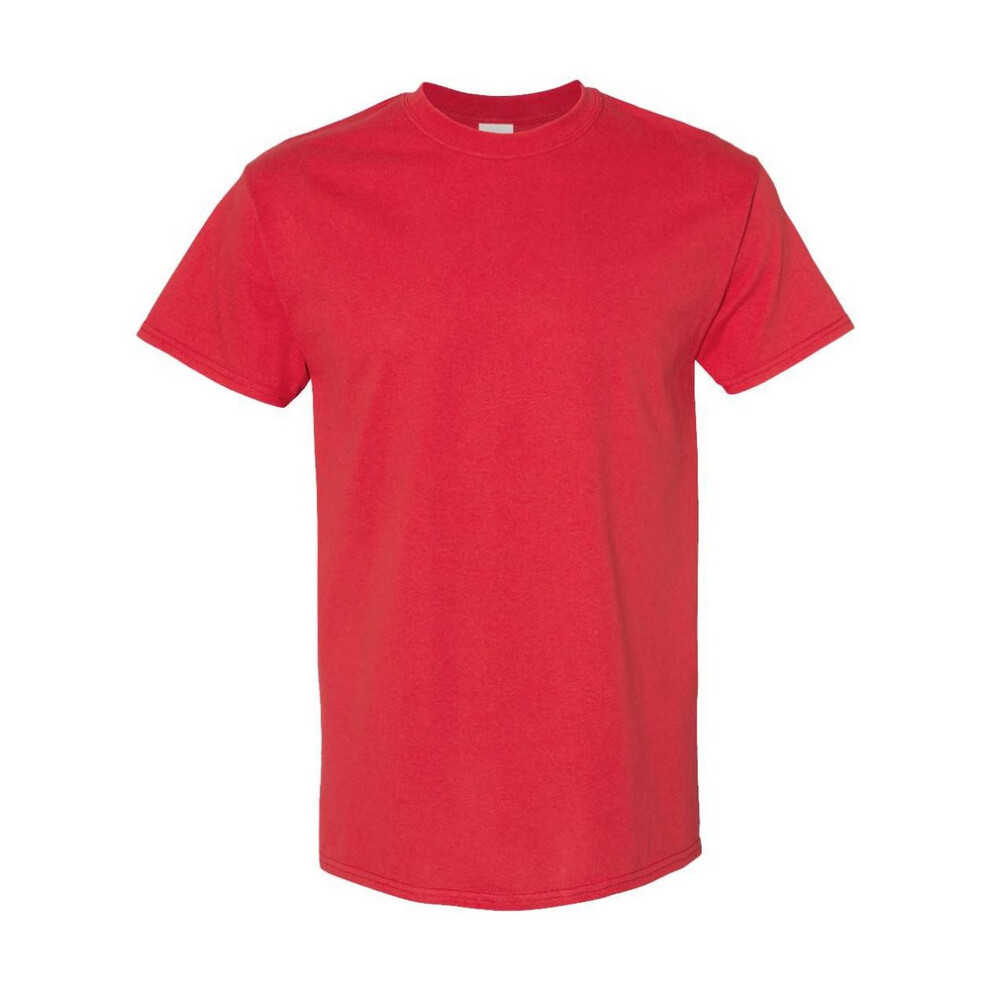 Gildan (4Xl, Red) Mens Heavy Cotton T-Shirt