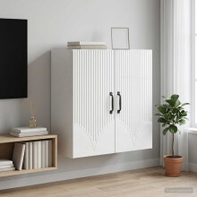 vidaXL Wall-Mounted Cabinet High Gloss White 59 x 31 x 60 cm
