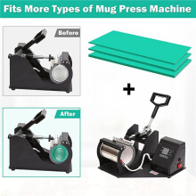3X Sublimation Tumblers Wrap for Mug Press, 3 Thicknesses Green Mug Wrap for Heat Press Sublimation Machine