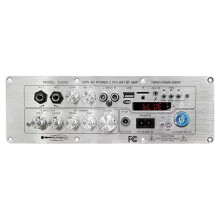 Sound Amplifier Board D2000 BT5.1 AUX/USB/TF Card Channel2.1 HiFi Multifunction Power Amp for Karaoke Car EU PLUG