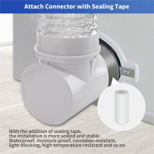 90 Degree Clothes Dryer Vent Elbow SaferHookup Dryer Duct Connector Kit for 4 Inch Tubes,Dryer Vent Connector Elbow Kit