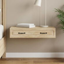 vidaXL Wall-Mounted Side Table Sonoma Oak 87.5 x 34.5 x 17 cm