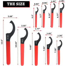 1set /9pcs Hook Wrench , Universal C-Type Wrench, Car Repair Tool, for Adjusting Car Suspension Systems