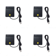4X USB-Smartcardlezer voor Bankkaart IC/ID EMV-Kaartlezer Hoge Kwaliteit voor Windows 7 8 10 voor Linux OS USB-CCID ISO 7816