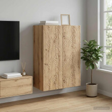 vidaXL Wall-Mounted Cabinet Artisan Oak 66 x 34.5 x 90 cm