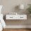 VidaXL vidaXL Wall-Mounted Side Table High Gloss White 87.5 x 34.5 x 17 cm 1