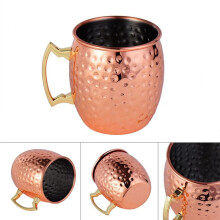 Moscow Mule Cup Roestvrijstalen Cocktail Mok Bierbeker Koper Geplateerd Naakt Lichaam