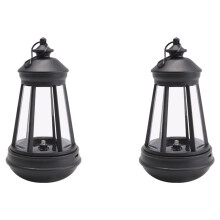 4X Solarlaterne für Den Außenbereich, Wasserdicht, Große Leuchtturm-Laterne, LED-Lichtquelle, Dekorative Gartenbeleuchtung