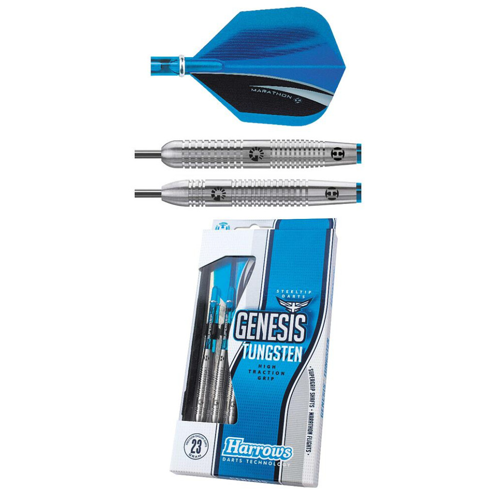 Photos - Darts Harrows   Genesis Tungsten  Set (25g, Blue/Silver)