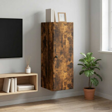 vidaXL Wall-Mounted Cabinet Smoked Oak 33 x 34.5 x 90 cm