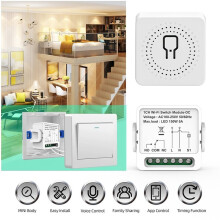 1 Way Zigbee for Breaker No Neutral Wire Required Works with for Life Alexa for Home Voice Control
