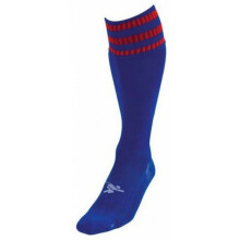 (3 UK-6 UK, Royal Blue/Red) Precision Childrens/Kids 3 Stripe Pro Football Socks