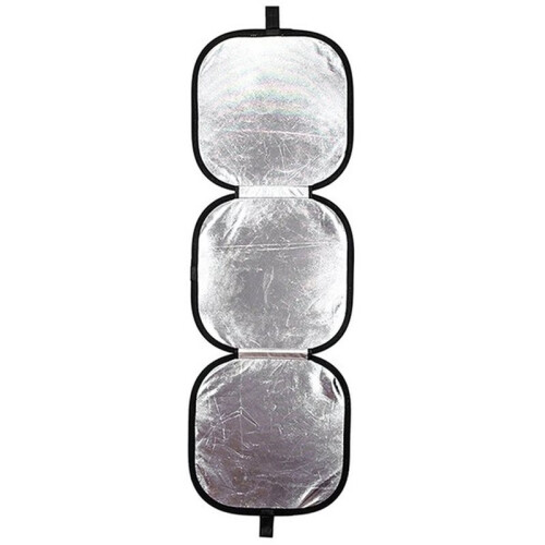 Two Sides Trifold Reflector Foldable Disc Hand Hold Gray/White Balance Card Light Diffuser 3in1 Focus Board 2