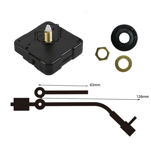 4X DIY Retro Mute Movement Record Wall Clock Movement Acryl Quartz Clock Movement Flower Needle 2