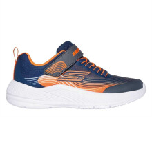 (13 UK Child, Navy/Orange) Skechers Boys Microspec Advance Trainers