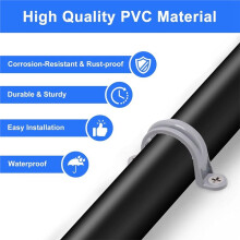 1 Inch PVC Pipe Strap 2-Hole U Shape Conduit Pipe Clamp Wall Mount Pipe Support Bracket for Plumbing Conduit Fixing