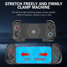 Mando de Juegos Inalámbrico Telescópico X5 con Ventilador de Refrigeración y Joystick de Efecto Hall para Teléfono Inteligente C