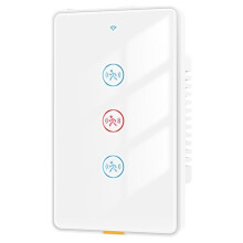 Interruttore Della Luce A Muro WiFi Induction Touch Tuya Home Standard US Singolo & Filo Neutro Controllo App 2Gang