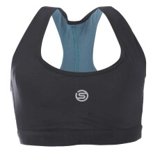 (8 UK, Black) Skins Womens/Ladies Scoop Neck Active Sports Bra
