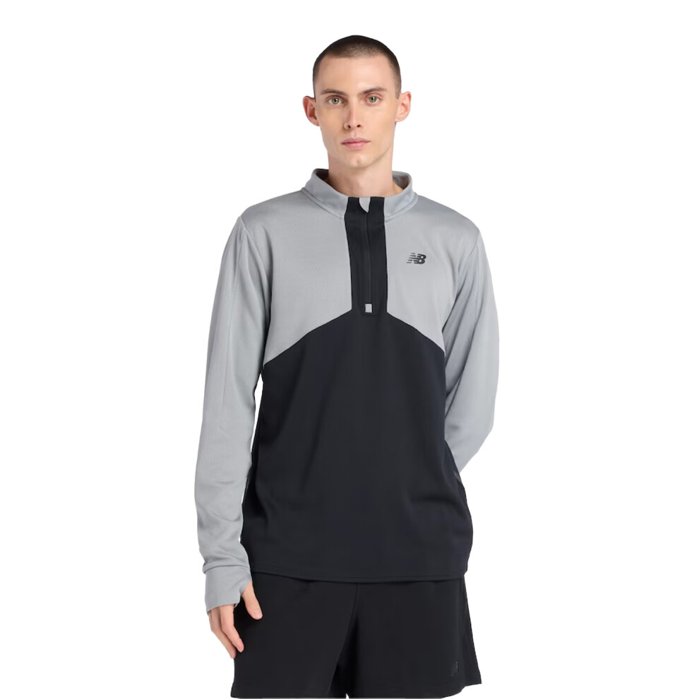New Balance (Xl, Grey) Mens Utility Quarter Zip Track Top