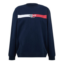 (M, Night Navy) Tommy Jeans Unisex Adult Signature Regular Sweatshirt