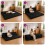 VidaXL vidaXL Klappsofa Bett 200 x 67 x 45 cm Schwarz 8
