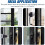 2 Pack Black Aluminum Screen Storm Door Push Button , Replacement Handle for 5/8"-1-1/4" Thick Doors 1