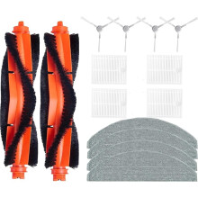Pièces de Rechange Compatibles avec L'Aspirateur Robot pour S20 : Brosse Principale, Brosse Latérale, Filtre et Chiffon de Nettoyage