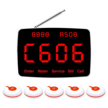 Wireless Calling System 5 Pcs Call Buttons for Bar,Restaurant,Office,Cafe Customer Call Waiter Service Bell US Plug
