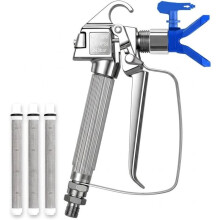 6 PCS Airless Paint SprayerGun Kit,3600 PSI SprayGun, Reversible SprayTip, for Wall, Fence, Cabinet,Furniture DIY