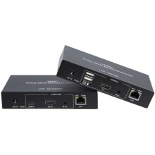 200M -Compatibele IP KVM-Extender Via RJ45 Ethernet Cat5e/6-Kabel 1080P-Extender USB KVM Via Netwerkswitch EU-Plug