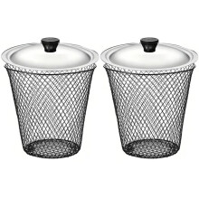 2 Stuks Wormcomposter met Deksel Metalen Gaas in de Grond Bin Voedingsstoffenlevering Keukenafval Tuinafval Oogsten