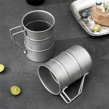 350Ml/12Oz Retro Industrial Style Beer Mug 304 Stainless Steel Mug,Distressed Outdoor Camping Cup Travel Drinkware