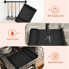 Silicone Grill Mat Non-Slip Tool Mat with Sauce Drip Pad & Wavy Grip,Outdoor BBQ Accessories & Gifts for Men,Grilling