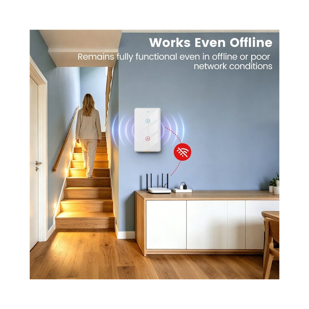 Interrupteur Mural à Induction WiFi Tuya Home Standard Américain avec ...