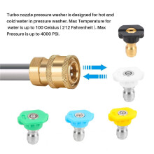 Buse Turbo pour Nettoyeur Haute Pression, Buse Rotative et 7 Embouts, Raccord Rapide 1/4 Pouce, 4000 PSI
