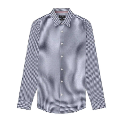 Ted Baker (L, Navy) Ted Baker Mens Geometric Pattern Shirt