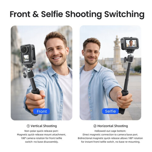 AMAGISN Plastic Camera Rabbit Cage for  OSMO Action 5 Pro/4/3 Horizontal and Vertical Quick Release Frame Camera Accessories