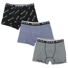 (7-8 Years, Multicoloured) Nicce Boys Carlino Cotton Blend Boxer Shorts (Pack of 3)