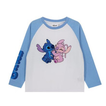 (2-3 Years, Vibrant) Disney Baby Stitch & Angel Polyester Blend T-Shirt