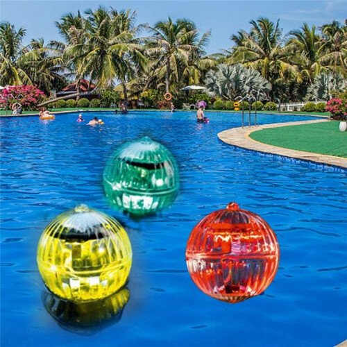 3PCS Solar Floating Pool Light, Waterproof LED Color Changing Solar Pond Lights Water Floating Lights 2
