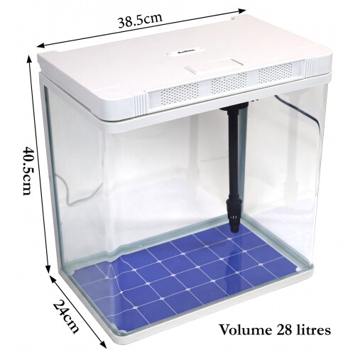 28L Aquarium Fish Tank Kit with LED Light Filter & Pump 1