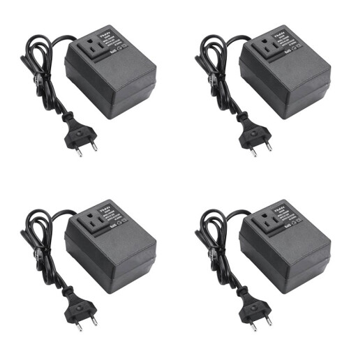 4X 200W Spanningsomvormer Transformator EU Naar VS - Step-Down Transformator 220V Naar 110V Eenfase Reisadapter EU-Stekker