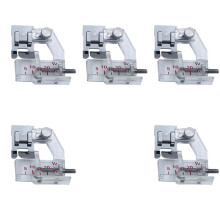 5pcs Adjustable Bias Tape Binding Foot,Range is From 5mm to 20mm, for All Low Shank Snap Sewing Machine Industrial