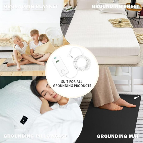 Grounding Tester with Grounding Wire, Continuity Checker for Grounding Sheets, Mats & Pillowcases 1