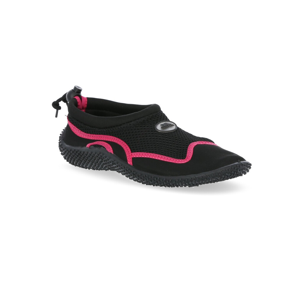 Trespass (9, Black/Raspberry) Unisex Anti-Slip Sole Aqua Shoes - Paddle