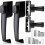 2 Pack Black Aluminum Screen Storm Door Push Button , Replacement Handle for 5/8"-1-1/4" Thick Doors 2